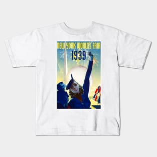 Vintage Travel Poster - 1939 World's Fair Kids T-Shirt